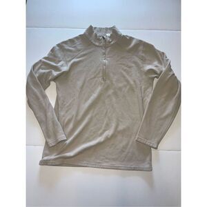 DriFire Sweater Mens‎ Small Beige FR Flame Resistant Modacrylic Workwear 1/4 Zip